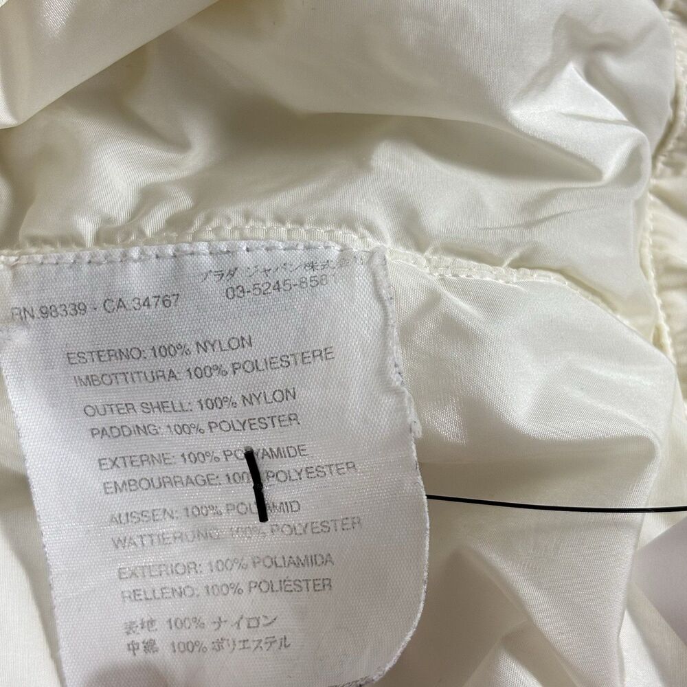 Vintage Archive Prada Sport Ivory White Puffer Jacket w/ Hood Mens Large SGA293 - Picture 10 of 16